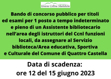 Leggi: «Bando di concorso pubblico per la…»