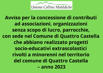 Leggi: «Avviso per la concessione di contributi…»