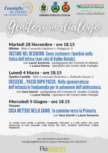 Leggi: «Tre incontri in programma per “Genitori…»