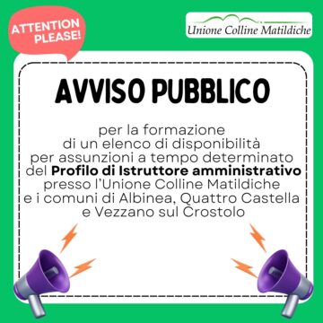 Leggi: «Avviso per la formazione di un…»