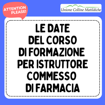 Leggi: «Calendarizzazione corso formazione Istruttore commesso di…»
