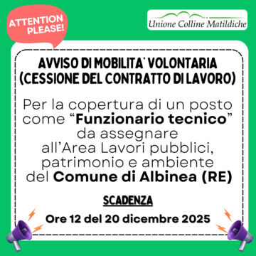 Leggi: &laquo;Avviso di mobilità volontaria per un&hellip;&raquo;