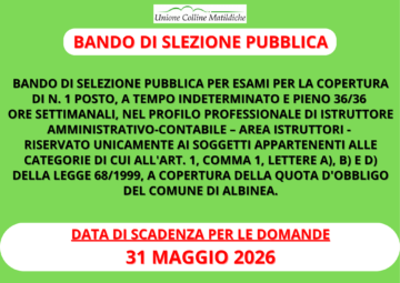 Leggi: &laquo;Bando di selezione pubblica per esami&hellip;&raquo;