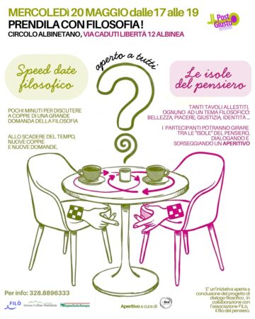 Leggi: &laquo;Mercoledì 20 maggio “Prendila con filosofia”&hellip;&raquo;