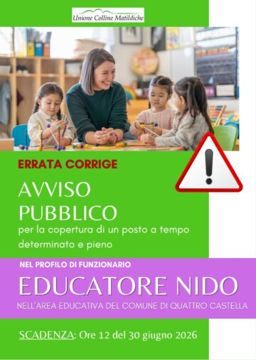 Leggi: «ERRATA CORRIGE – Bando di concorso…»